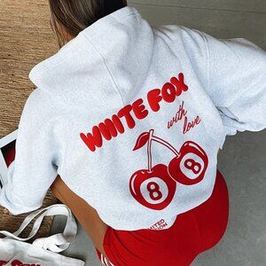 NWT - White Fox With Love In the Moment Oversized Hoodie Gray Marle - XXS / XS